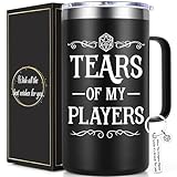 Lifecapido DND Gifts, Tears of My Players 20oz Insulated Coffee Mug with Keychain, Birthday Christmas DnD Gift, Dungeon Master Gifts, Black