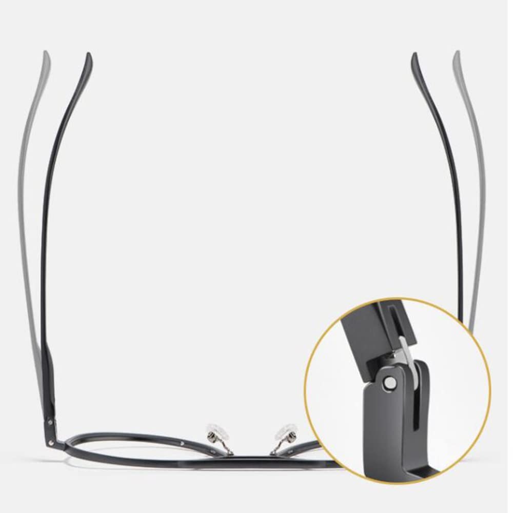 FREAZE Pilotenbrille Retro Brillenfassungen Selbsttönende Lesebrillen 1.0 1.25 1.5 2.0, Sehhilfe Lesehilfe Herren Damen Klassische Gleitsichtbrille (Color : Black, Size : +2.25)