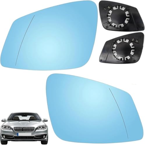 Miroir de rétroviseur de rechange bleu contre éblouissement et givre pour BMW F30 F10