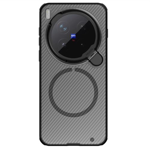 Image of Nillkin Case for Vivo X300 (6.31 inch Inch) CamShield Prop Magnetic Flip Style Transparent Lens Camera Protect Mobile Holder TPU + PC Transparent Black Color