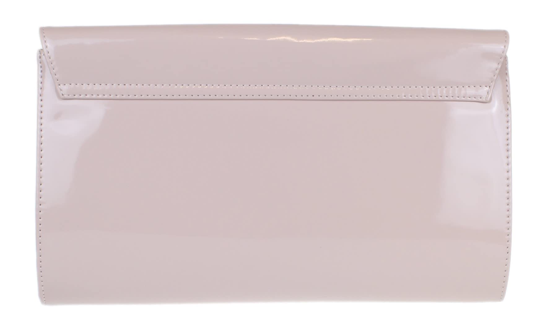 Girly HandBags - Pochette da sera da donna, in similpelle verniciata, tinta unita
