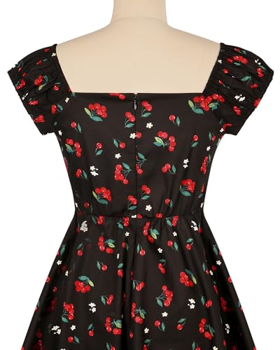 Image of YARN & INK Retro Swing Dresses for Women 1950s Vintage Rockabilly Clothes Pinup Clothing Cocktail Party Dress