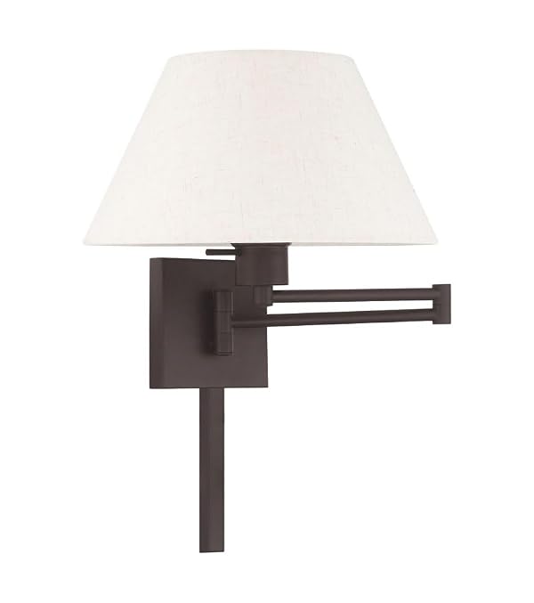 Livex Lighting 40038-91 1-Light Swing Arm Wall Light, Brushed Nickel by Livex - Used condition - Image 7
