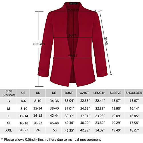 Unifizz Blazers For Women Casual Jackets For Womens 3/4 Sleeve Lightweight Blazer For Work #Purple,Size Xl# #TOP3