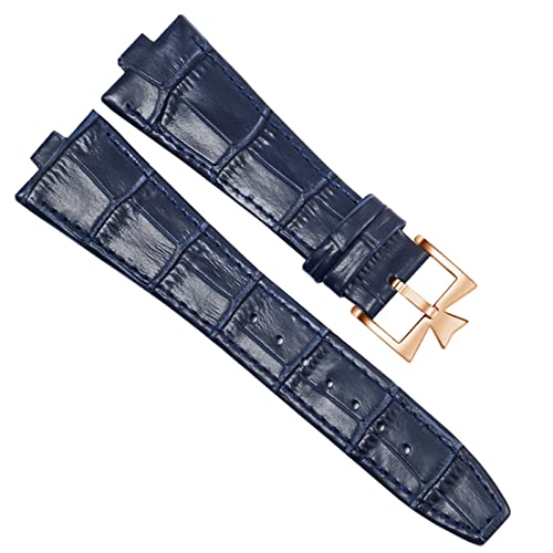Bracelet de montre en cuir véritable 25x8mm compatible Vacheron Constantin 4500V