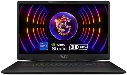 MSI Stealth 17 Studio 17.3" QHD 240Hz Gaming Laptop: Intel Core i9-13900H, RTX 4080, 32GB DDR5, 1TB NVMe SSD, Thunderbolt 4, USB-Type C, Cooler Boost Trinity+, Win11 Home: Core Black A13VH-053US