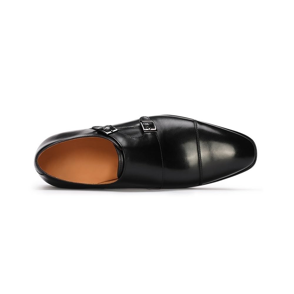 Rui Landed Scarpe Eleganti da Uomo for Uomo Scarpe a Punta Slip On in Vera Pelle Tinta Unita Monk-Strap Scarpe Basse for Ufficio Primo Strato di Pelle Bovina Scarpe da Uomo