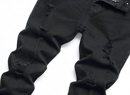 image for FREDD MARSHALL Boy's Classic Black Skinny Fit Ripped Distressed Destro