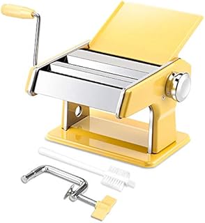 elabo Pasta Maker Machine - Stainless Steel Roller and Cutter- 7 Adjustable Thickness Settings Noodles Maker with Hand Crank, Perfect for Spaghetti, Fettuccini, Lasagna or Dumpling Skins