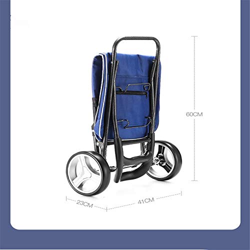 YLiansong-home Stabiler Einkaufstrolley, Wasserdicht Shopping Trolley Oxford Cloth Reflektierende Streifen… – Bild 5