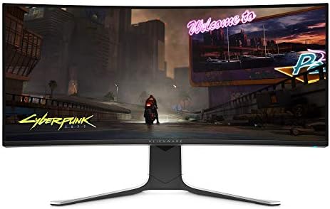 Alienware 120Hz UltraWide Gaming 34 Inch Curved Monitor with WQHD (3440 x 1440) Anti-Glare Display, 2ms Response Time, Nvidia G-Sync, Lunar Light - AW3420DW
