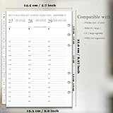 A5 Mid Year Diary Refill 2025 2026 Vertical, 1 Week on 2 Page with Time, Monthly Tabs, Extra Notes Contact, August.25 to July.26 Weekly Planner for Appointments, Academic Diary 2025 2026 - Image 6