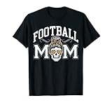 Football Mom Skull Brötchen American Football Saison T-Shirt