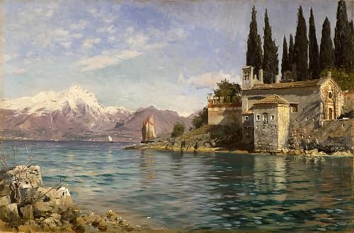 Lienzo de Punta San Vigilio para decorar un salón relajante de 60x90cm