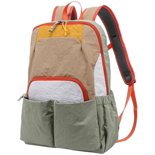 Sac à dos de randonnée nylon vert avec compartiment ordinateur portable léger
