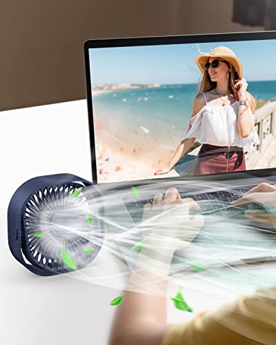 Rjvw Small Usb Desk Fan,3 Speeds Portable Table Fan, 4 Inch Personal Mini Fan,Small Cooling Fan By Usb Plug In, 360°Rotatable Silent Desktop Fan For Home Office Bedroom Dorm Indoor Outdoor Summer Gift #TOP2