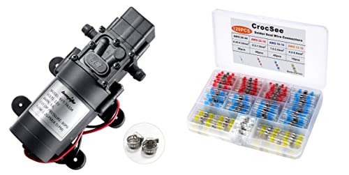 12V Dc Water Pump And 120Pcs Solder Seal Wire Connectors #TOP5