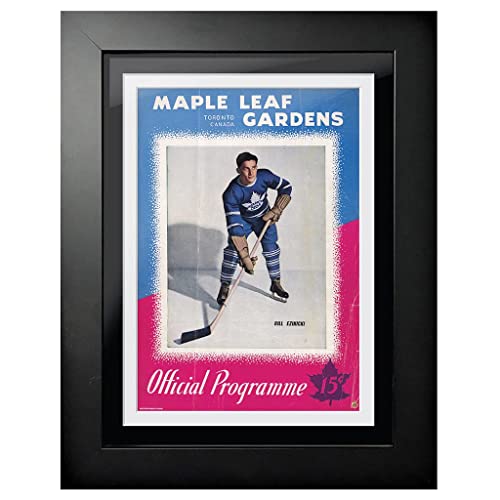 Sports Decor Mustang Products HHOF-PF1216-TOR-PC-BE Toronto Maple Leafs Program Cover - Maple Leaf Gardens Bill Ezincki