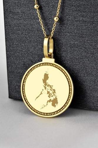 Pendentif carte des Philippines argent 925 : cadeau idéal mixte