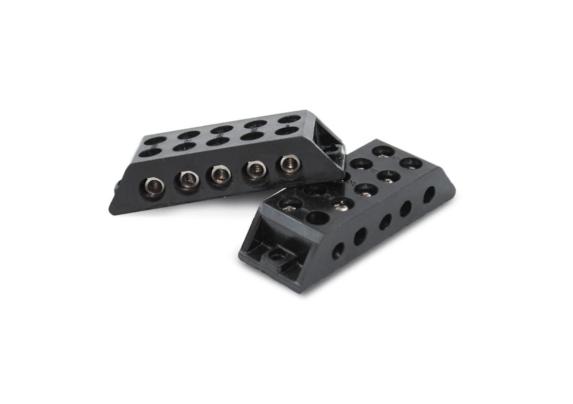 NUNHATIA-Control Panel 30A 5 Way Bakelite Connector Strip Double Row Barrier Black Terminal (Pack of 3)-image-33