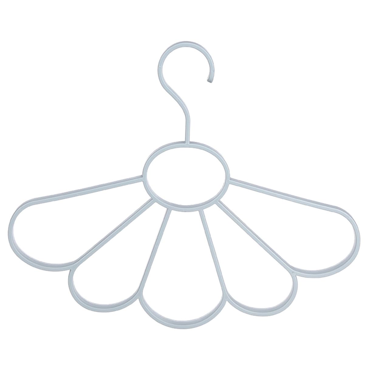 Cabilock Multifunctional Scarf Rack and Tie Holder Organizer Nordic Blue Plastic Fan Shaped Storage for Closet Neatly Displays Scarves Belts and Ties