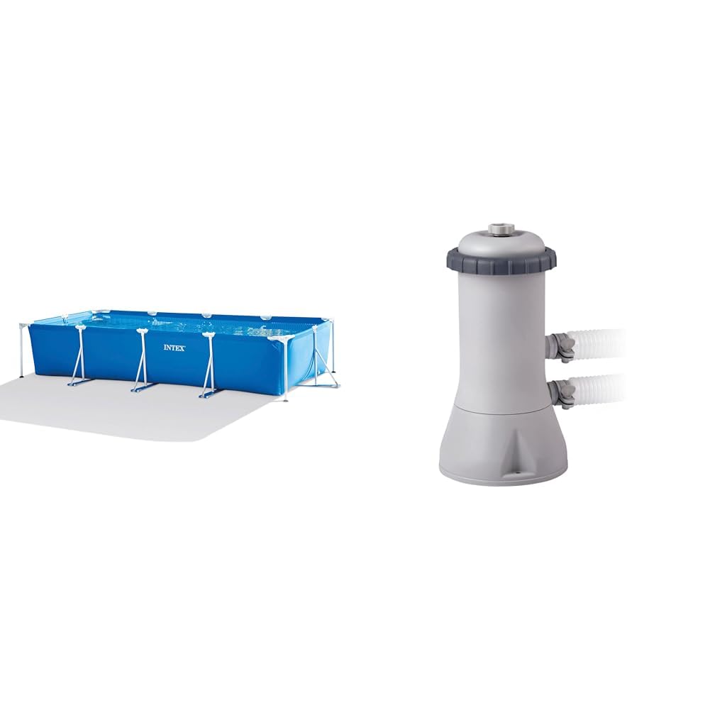 INTEX Pack Piscina Small Frame 450x220x84 cm 7127 litros + Depuradora cartucho 3785 litros/hora