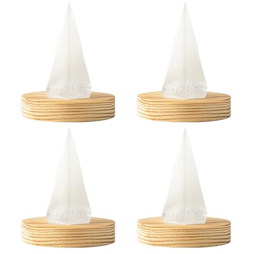 【金櫻神社 神塩使用】 【至高の盛り塩】 雫の響 盛り塩 インテリア 交換不要 ご祈願済み塩 封入 オルゴナイト 玄関 トイレ 神棚 縁起物 おしゃれ 風水 開運 ギフト 直径約2.3cm×高さ約5.2cm 日本製 【木製台座付き】 (4)