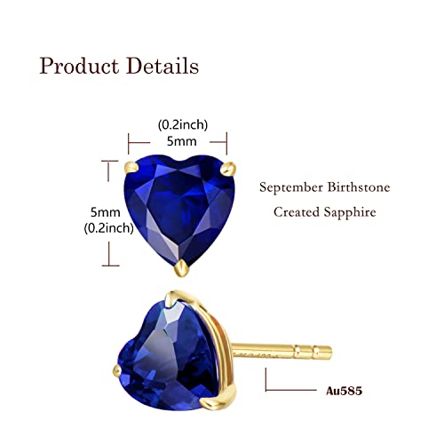 FANCIME 14k Solid Yellow Gold Stud Earrings Gemstone Prong Cluster Stud Earrings Fine Jewelry Gifts for Her Mom Women Wife2