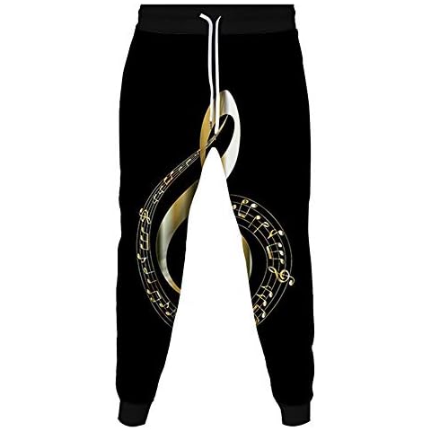 Surwin Pantalones de Chandal para Hombres Joggers con Estampado 3D y Bolsillos Cover