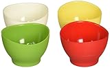 iSi Basics Flexible Silicone Pinch Bowl, Set Of 4, Assorted Red, White, Green, Yellow