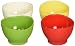 iSi Basics Flexible Silicone Pinch Bowl, Set Of 4, Assorted Red, White, Green, Yellow