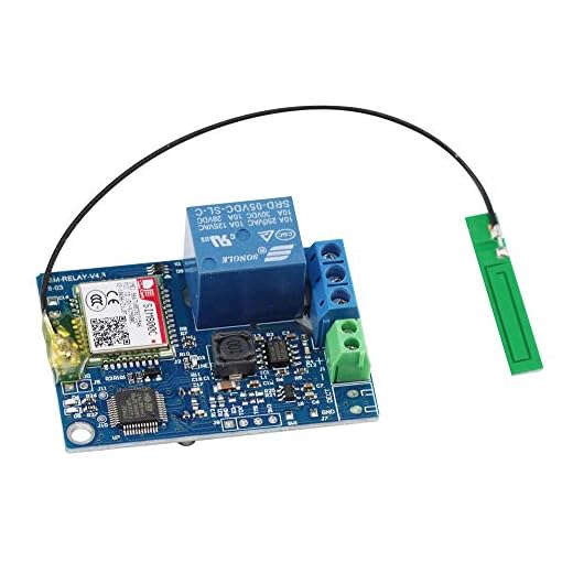 Aihasd Modulo relè a 1 Canale SMS gsm Telecomando Interruttore SIM800C STM32F103CBT6 per Pompa di Ossigeno a Effetto Serra