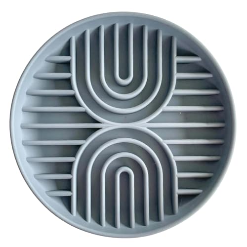 Buddy & Lola Slow Feeder Dog Bowl - Enrichment Activity for Dogs, Suction Cup Feature for Stability, Dog Bowls to Slow Down Eating - Perfect Dog Enrichment - BPA Free Dishwasher Safe - Sage