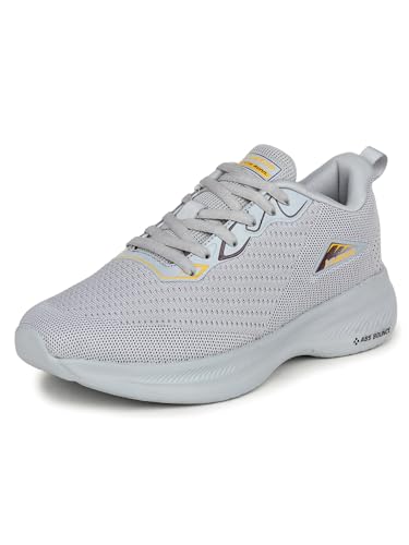 Image of ABROS Mens Inter Ceptor-3 ASSG2005 Sports Shoes L.Grey /Mustard 6UK