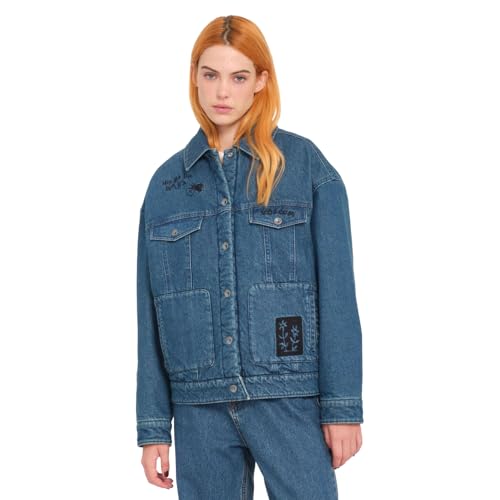 Veste en jean femme Volcom XS ajustée bleu vintage
