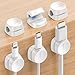 Lamicall [6 Pack] Spring Cable Holder Clips - No-residue Cord Cable Management, Wire Holder Organiser, Desk Tidy, Cable Keeper for USB, HDMI, Wall, PC, Car, Office, Home - White (8mm)