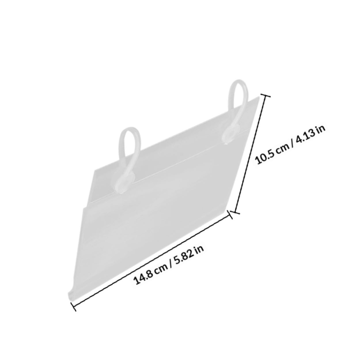 Porta Etichette Sospeso in Pvc per Esposizione Prezzi, 40 Pezzi, Design Semplice e Trasparente, Pratico e Facile da Rimuovere, per Scaffali e Negozi