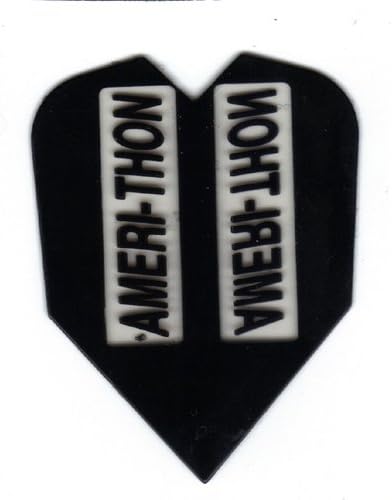 25 Sets #3004 AmeriThon Black/Clear Dart Flights