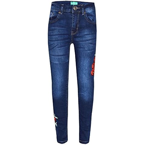 A2Z 4 Kids Girls Embroidered Denim Jeans Cover