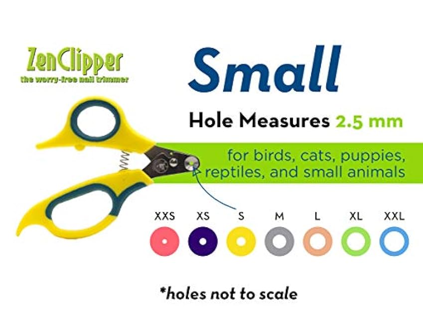 Zen Clipper Pet Nail Clipper for Cats ¨C Cat Nail Trimmer for Safer Pet Grooming Care - Clean, Quiet, and Easy-to-Use Stainless Steel Claw Trimmer - (2.5mm Hole)-FW4xYfmg