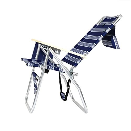 17 Inches High Off Ground 4 Reclining Position Tall Beach Chair For Adults #TOP5