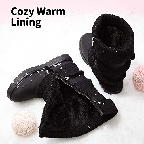 DREAM PAIRS Girl's Winter Snow Boots Faux Fur Lined Mid Calf Shoes for Toddler/Little Kid/Big Kid3