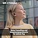 Sony WF-C710NSA Truly Wireless Noise Cancelling Earbuds, leichte Kopfhörer, Touch-Bedienung, Multipoint-Verbindung, IPX4, bis zu 40 HR-Akku, Quick Charge, iOS & Android - Schwarz