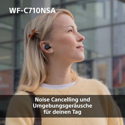 Sony WF-C710NSA True-Wireless, Noise-Cancelling-Kopfhörer, Schwarz – Ansicht 3