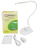 ViviLux LED Desk Lamp, rechargable, for sewing & crafts, very bright/handy.