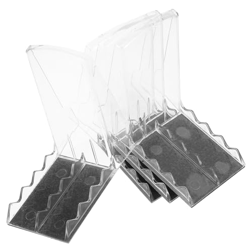 Mikinona 4 Stück Magnetische Rückwand Regalstützen aus Kunststoff Transparente Stützplatten für Supâ€¦ – Miniatur