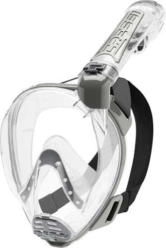 Máscara integral snorkel Cressi Baron para adulto con visión grande y tubo respirador seco