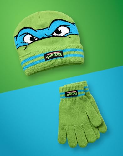 Bonnet et gants Tortues Ninja vert Leonardo pour garçon - 6