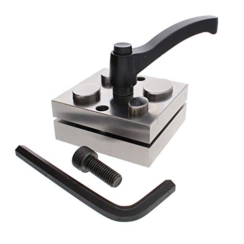 The Beadsmith Steel Oval Disc Cutter Set w/ 4 Punches, Die, Lever, Allen Wrench & Box. Tool for Cutting Ovals from: 1/2