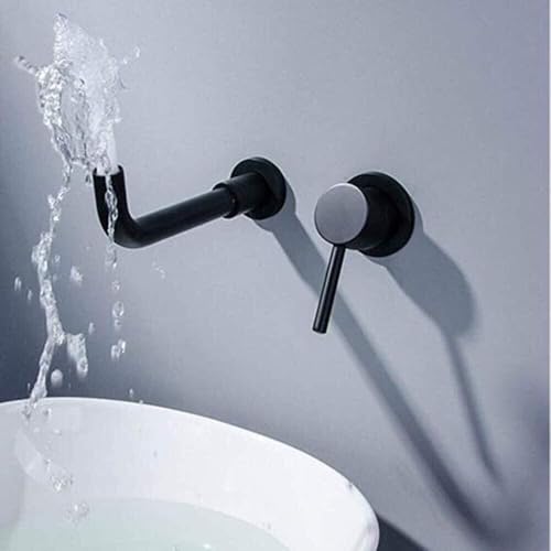 Mitigeur pivotant 360 pour robinet de baignoire mural à levier unique et installation 2 trous